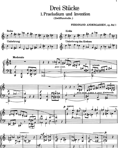 Three Pieces — Ferdinand Andergassen