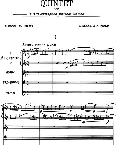 Quintet for Brass, op. 73 — Malcolm Arnold