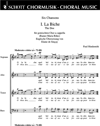 Six Chansons — 欣德米特