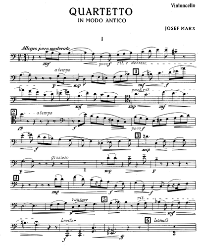 Quartetto in Modo Antico — Joseph Marx