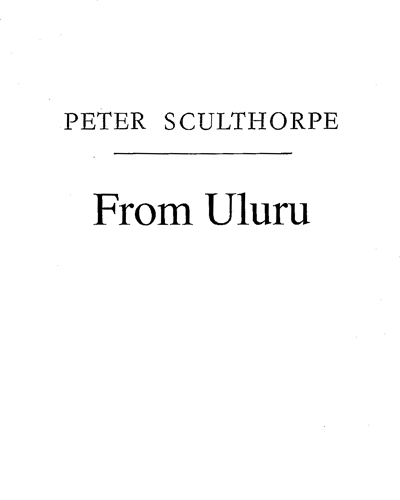 From Uluru — 彼得·斯克尔索普