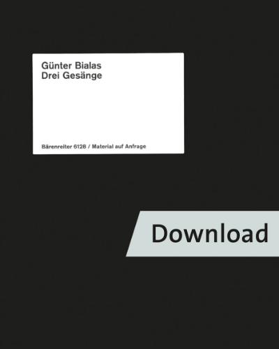 Three Songs on Poems by Lope de Vega for Baritone, Flute and Guitar — Günter Bialas
