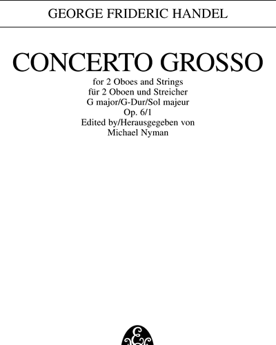 Concerto Grosso in G major, op. 6 no. 1, HWV 319 — 亨德尔