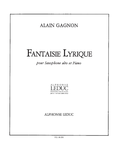 Fantaisie lyrique, op. 28 — Alain Gagnon