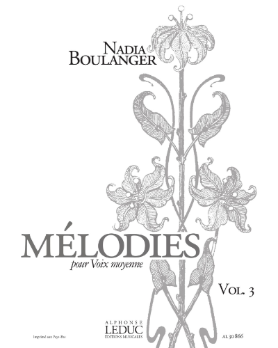 Boulanger Mélodies, Vol. 3 — 娜迪亚·布朗热