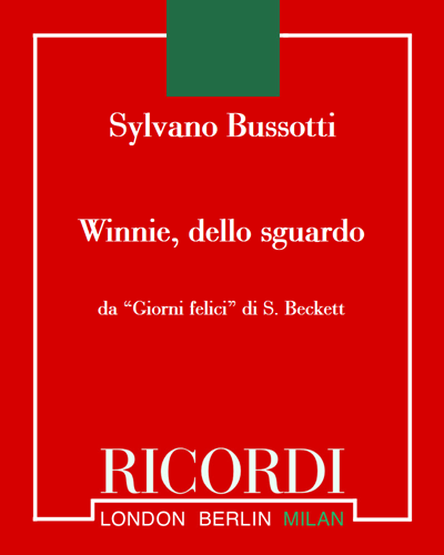 Winnie, dello sguardo (from 'Happy Days' by S. Beckett) — Sylvano Bussotti