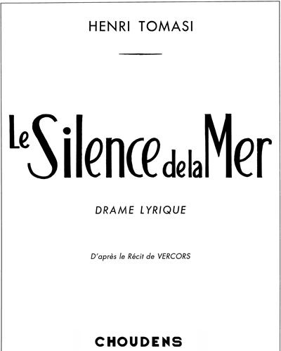 Silence De La Mer — Henri Tomasi