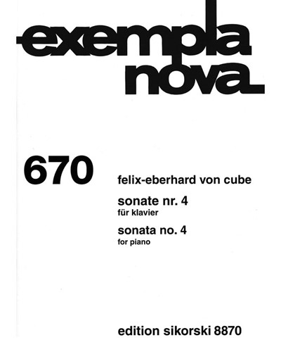 Sonata No. 4 in E minor, op. 20 — Felix-Eberhard von Cube