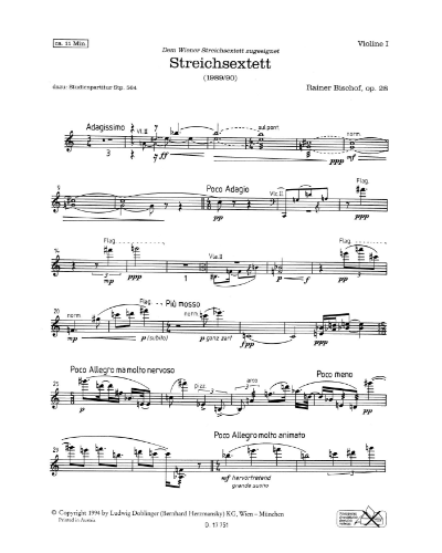 String Sextet, op. 28 — Rainer Bischof