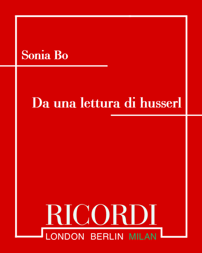 Da una lettura di husserl — Sonia Bo