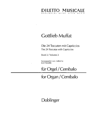 Twenty-four Toccatas and Capriccios, Vol. 2 — Gottlieb Muffat