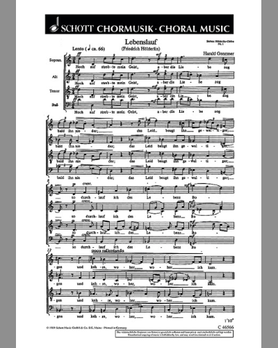 Sieben Hölderlin-Chöre — Harald Genzmer