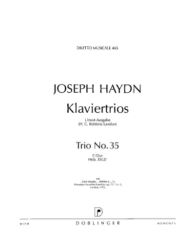 Piano Trio No. 35 in C major, Hob. XV:21 — Joseph Haydn