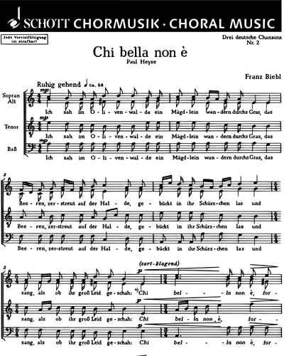 3 deutsche Chansons — Franz Biebl