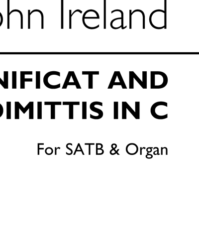 Magnificat and Nunc Dimittis in C — John Ireland