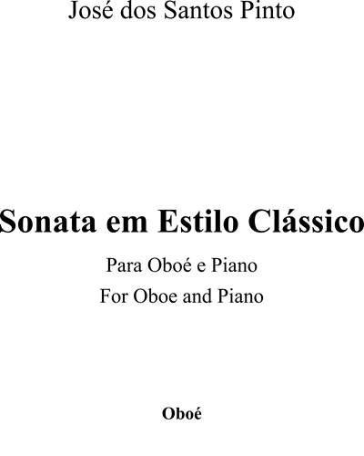 Sonata in the Classical Spirit — José dos Santos Pinto