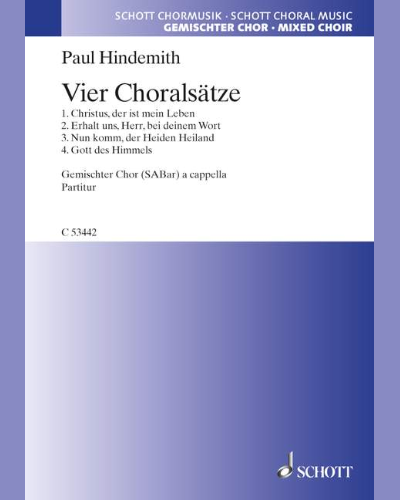 Vier Choralsätze — 欣德米特