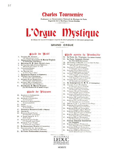 Dominica XI post Pentecosten, op. 57 — Charles Tournemire