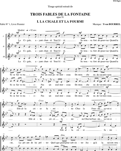 La cigale et la fourmi - extrait ACJ 9168 — Yvon Bourrel