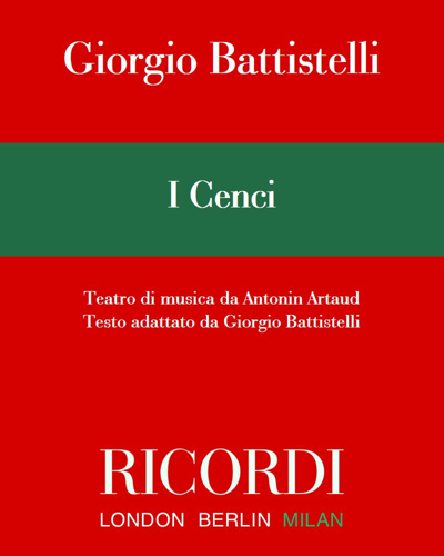 I Cenci — Giorgio Battistelli