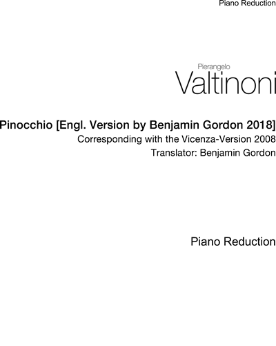 Pinocchio [Engl. Version by Benjamin Gordon 2018] — Pierangelo Valtinoni