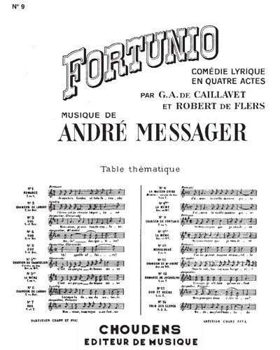 Chanson de Fortunio (from 'Fortunio') — André Messager