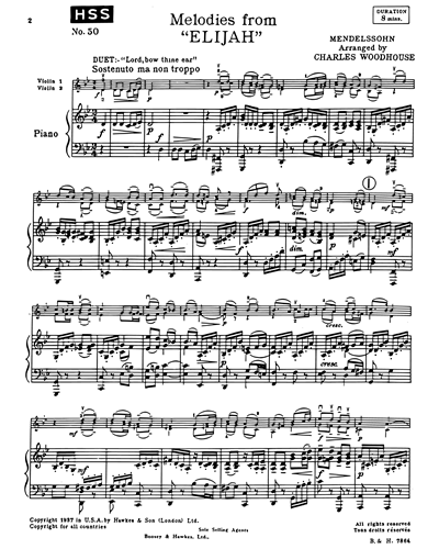 Melodies (from 'Elijah') — 门德尔松