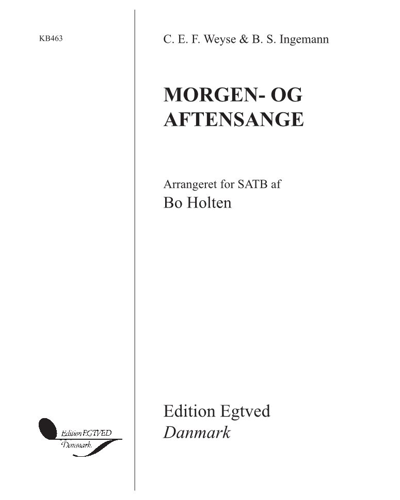Morning and Evening Songs — C. E. F. Weyse