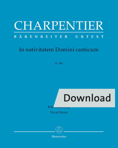 In nativitatem Domini canticum H. 416 — 马克-安托万·夏庞蒂埃