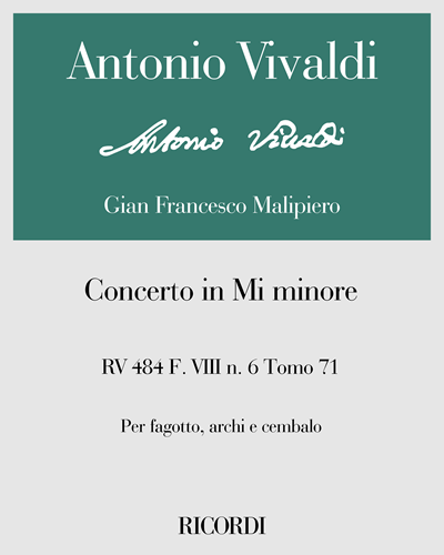 Concerto in E minor, RV 484, F. VIII No. 6, Vol. 71 — 维瓦尔第