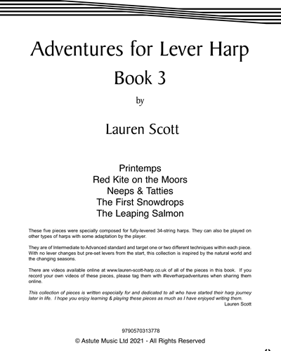 Adventures for Lever Harp Book 3 — Lauren Scott