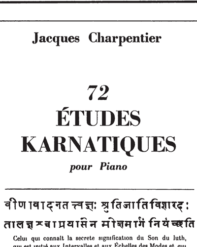 72 Études Karnatiques - 6th Cycle — Jacques Charpentier