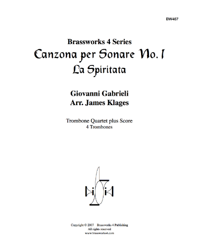 Canzona per Sonare No. 1, 'La Spiritata' — 乔万尼·加布里埃利
