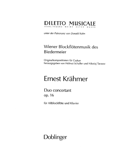Duo Concertant, op. 16 — Ernst Krähmer