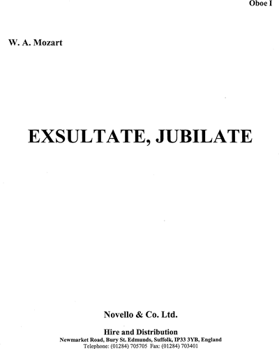 Exsultate, Jubilate, op. 165 — Wolfgang Amadeus Mozart