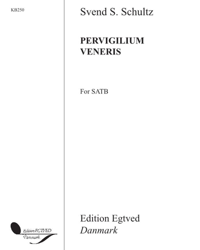 Pervigilium veneris — Svend Simon Schultz