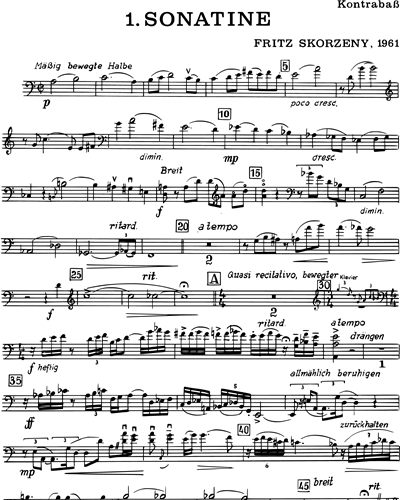 Sonatina No. 1 — Fritz Skorzeny