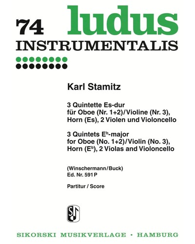 Three Quintets in E-flat major, op. 11/1-3 — Carl Stamitz