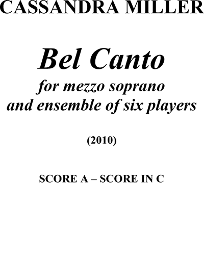 Bel Canto — Cassandra Miller