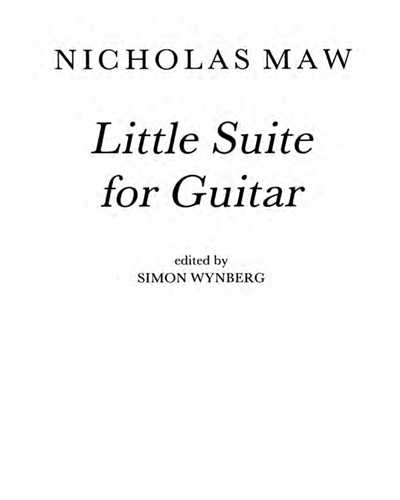 Little Suite for Guitar — Nicholas Maw