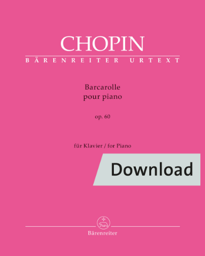 Barcarolle for Piano in F-sharp major, op. 60 — 肖邦