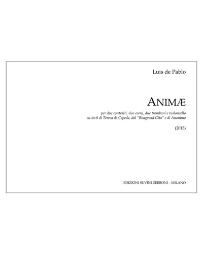Animae — Luis de Pablo
