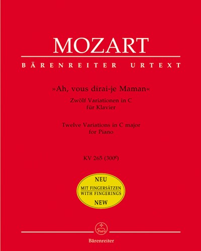 Twelve Variations on 'Ah, vous dirai-je Maman', K. 265 (300e) — 莫扎特