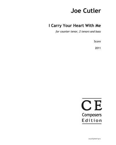 I Carry Your Heart With Me — Joe Cutler