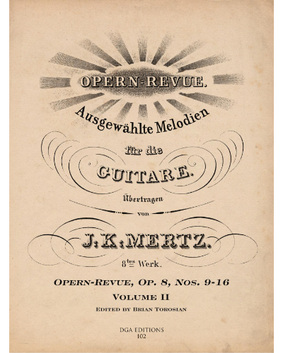 Opern-Revue, Vol. 2, op. 8 Nos. 9-16 — J. K. Mertz