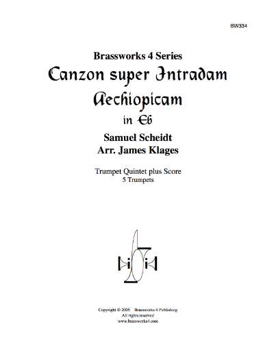Canzon super Intradum Aechiopicam — 沙伊特