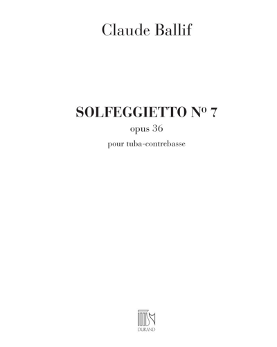 Solfeggietto No. 7, op. 36 — Claude Ballif
