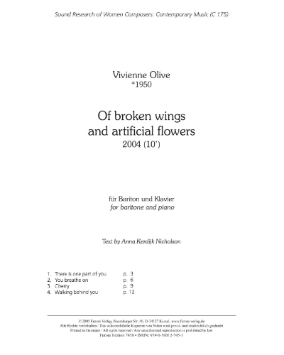 Of Broken Wings and Artificial Flowers — Vivienne Olive