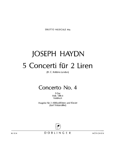 Concerto No. 4 in F major for Two Lyres — Joseph Haydn