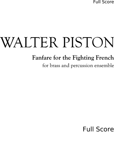Fanfare for the Fighting French — Walter Piston